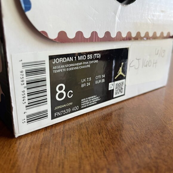 Nike Air Jordan 1 retro pastel sneakers 8C - Picture 4 of 16